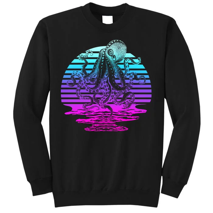 Sunrise Octopus Vaporwave Tall Sweatshirt