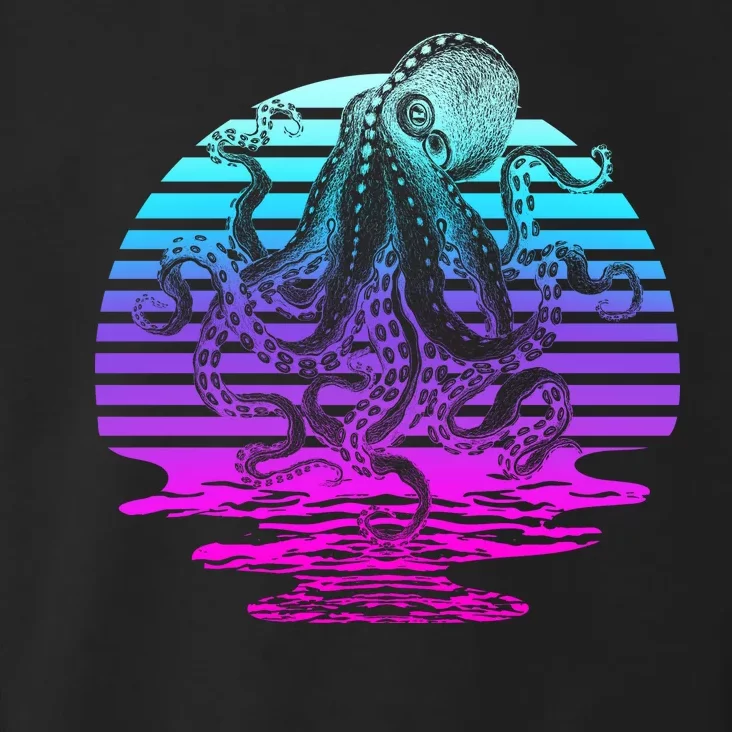 Sunrise Octopus Vaporwave Toddler Hoodie