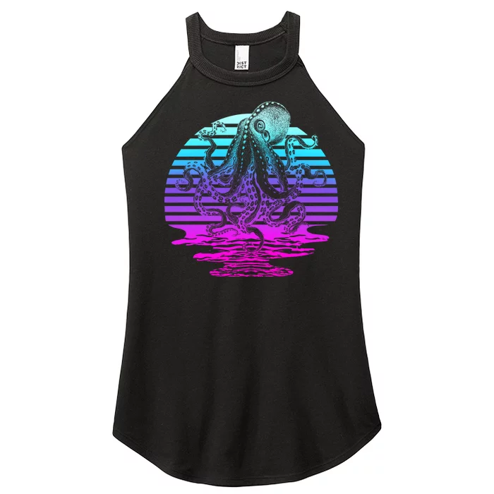 Sunrise Octopus Vaporwave Women’s Perfect Tri Rocker Tank