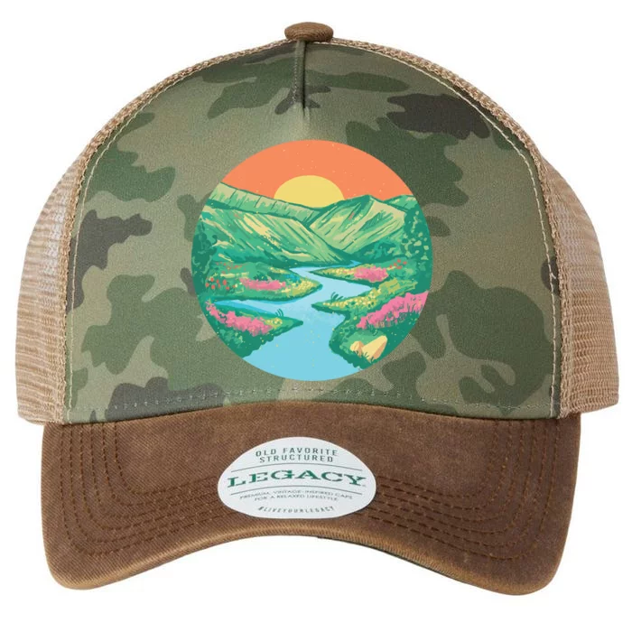 Sunrise Painting Legacy Tie Dye Trucker Hat