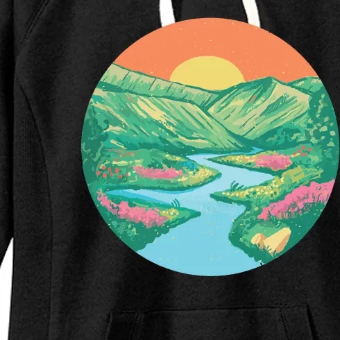 Sunrise Painting Women's Fleece Hoodie