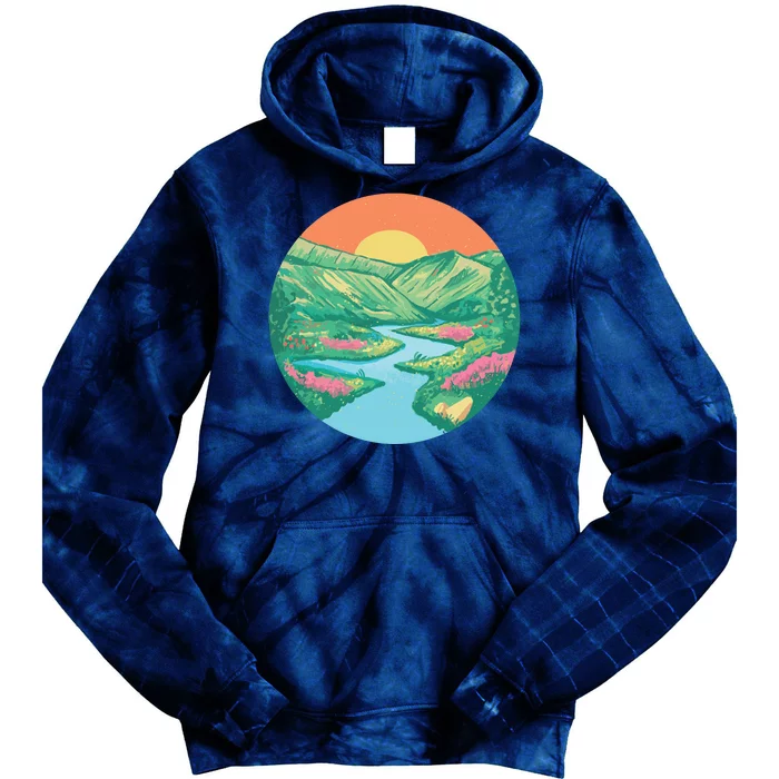 Sunrise Painting Tie Dye Hoodie