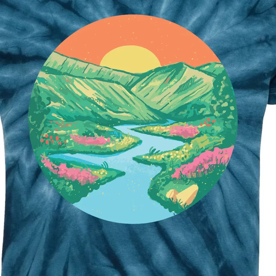 Sunrise Painting Kids Tie-Dye T-Shirt