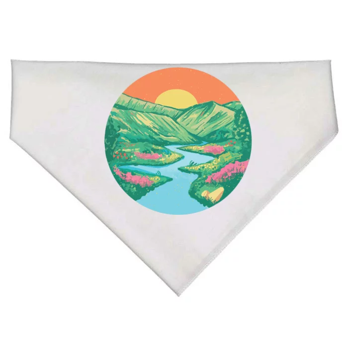 Sunrise Painting USA-Made Doggie Bandana