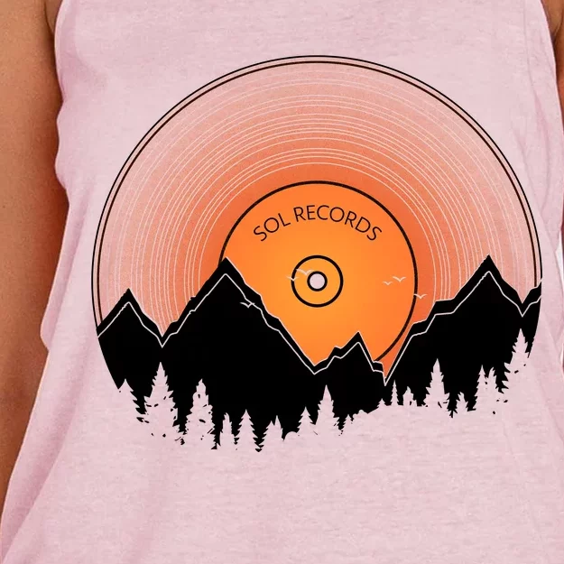 Sunrise Sol Records Women's Knotted Racerback Tank