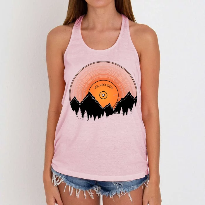 Sunrise Sol Records Women's Knotted Racerback Tank