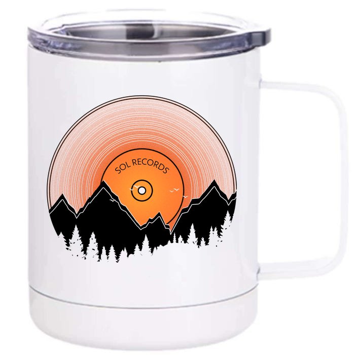 Sunrise Sol Records Front & Back 12oz Stainless Steel Tumbler Cup