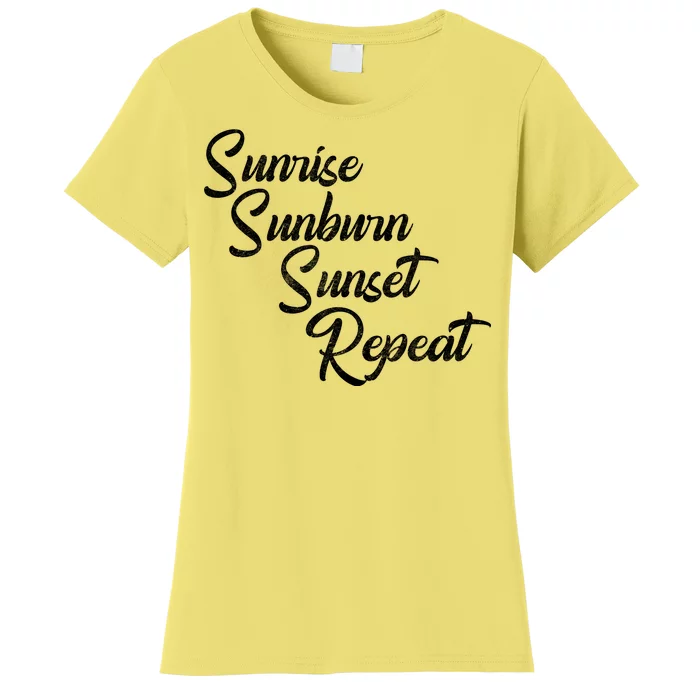 Sunrise Sunburn Sunset Repeat Vintage Women's T-Shirt