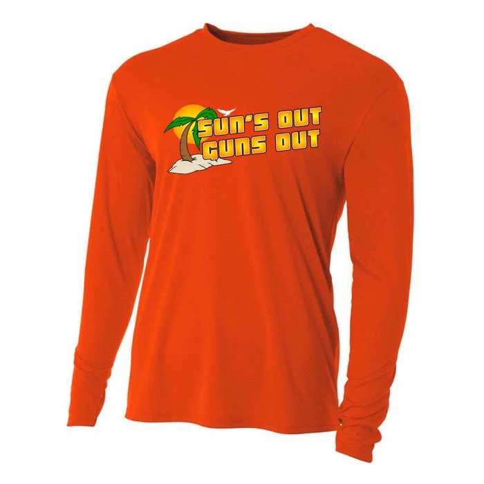 Sun's Got Guns Out Cooling Performance Long Sleeve Crew