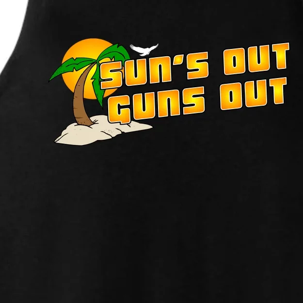 Sun's Got Guns Out Ladies Tri-Blend Wicking Tank