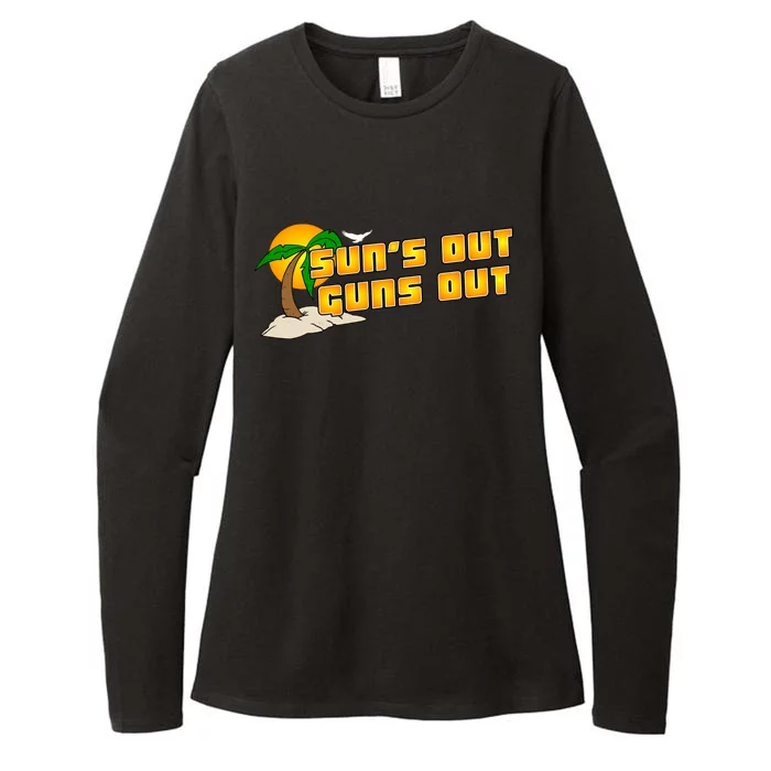 Sun's Got Guns Out Womens CVC Long Sleeve Shirt