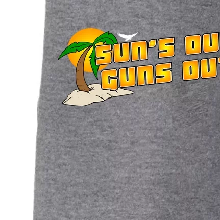 Sun's Got Guns Out Doggie 3-End Fleece Hoodie