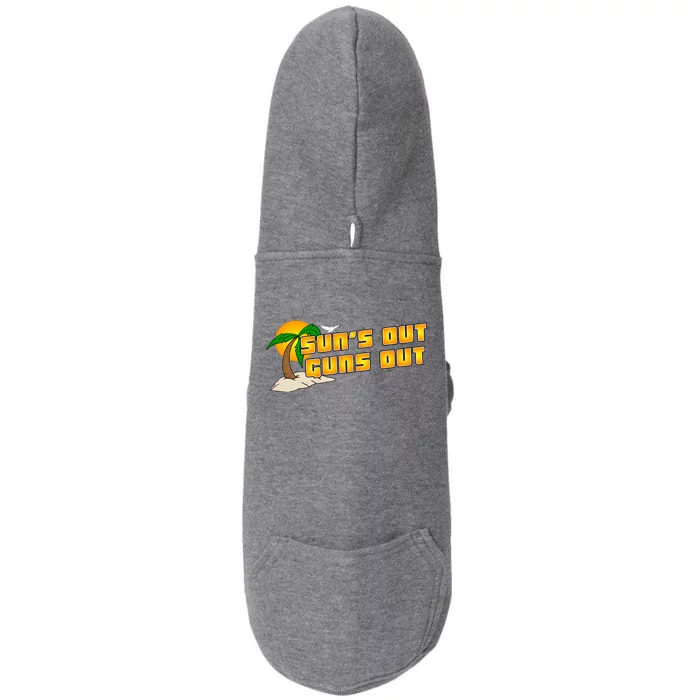 Sun's Got Guns Out Doggie 3-End Fleece Hoodie