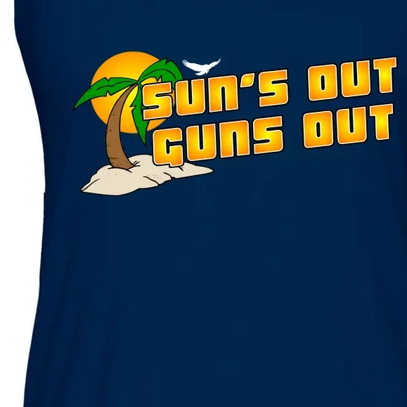 Sun's Got Guns Out Ladies Essential Flowy Tank