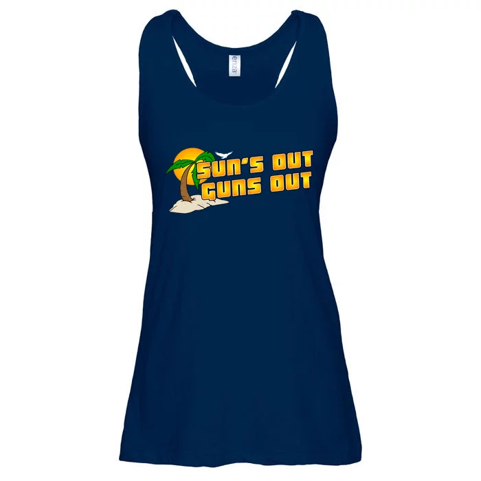 Sun's Got Guns Out Ladies Essential Flowy Tank