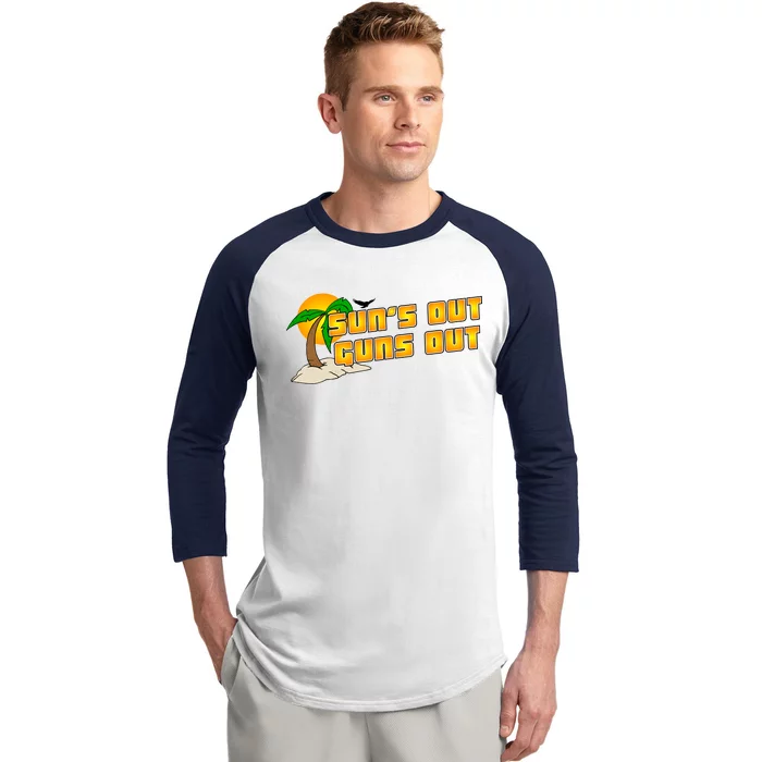 Sun's Got Guns Out Baseball Sleeve Shirt