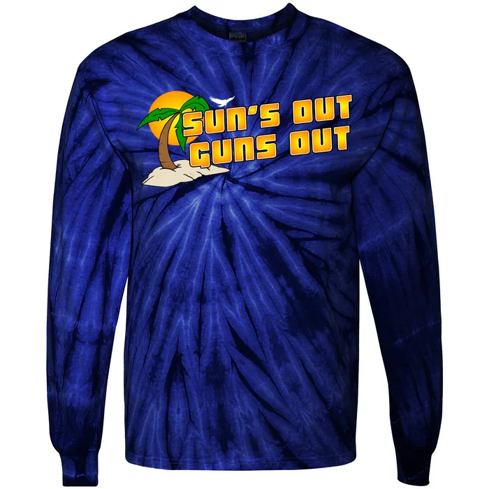 Sun's Got Guns Out Tie-Dye Long Sleeve Shirt