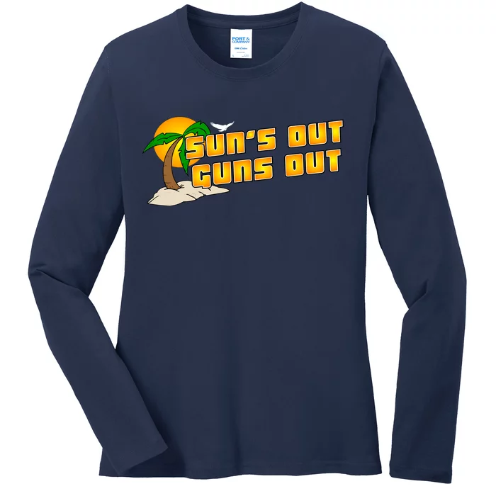 Sun's Got Guns Out Ladies Long Sleeve Shirt