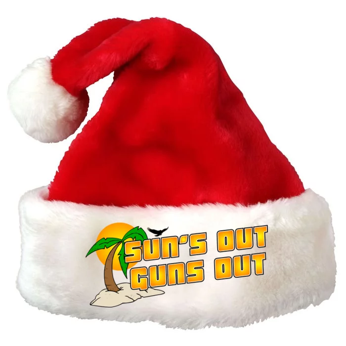 Sun's Got Guns Out Premium Christmas Santa Hat