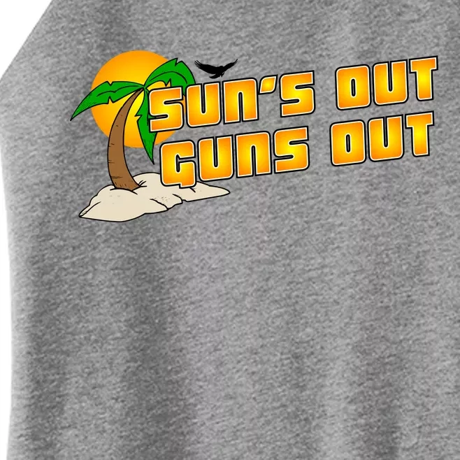 Sun's Got Guns Out Women’s Perfect Tri Rocker Tank