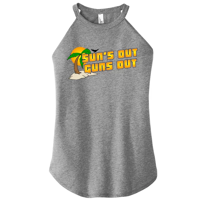 Sun's Got Guns Out Women’s Perfect Tri Rocker Tank