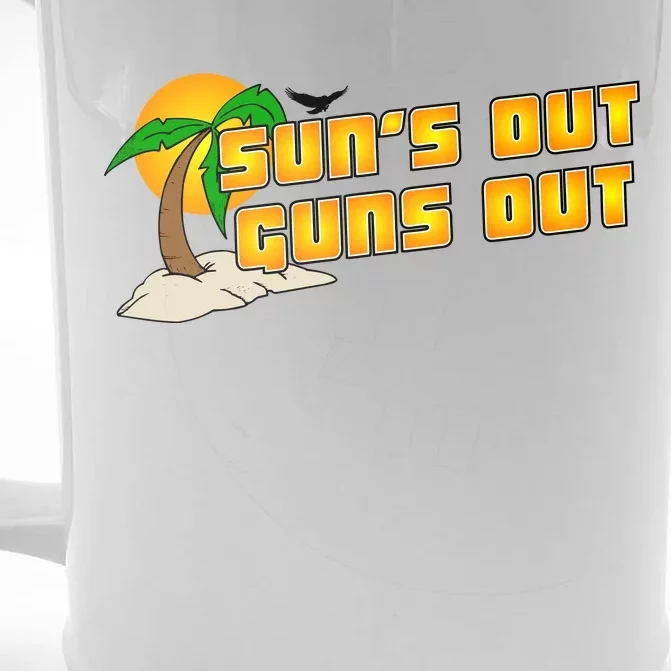 Sun's Got Guns Out Front & Back Beer Stein