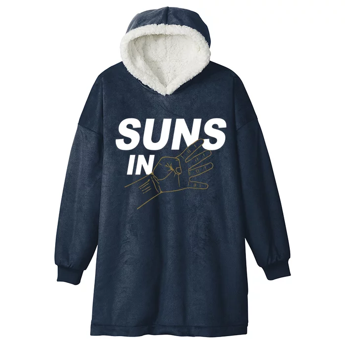 Suns In 4 Playoff Basketball Hooded Wearable Blanket