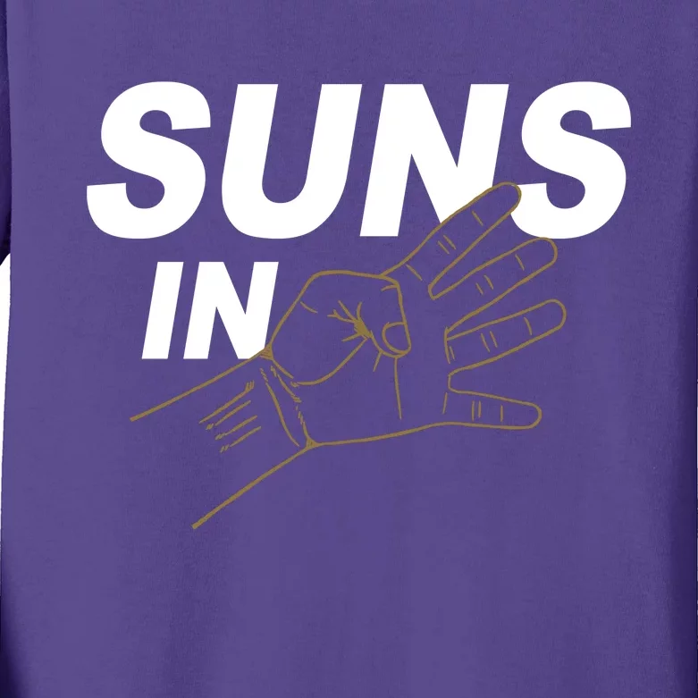 Suns In 4 Playoff Basketball Kids Long Sleeve Shirt