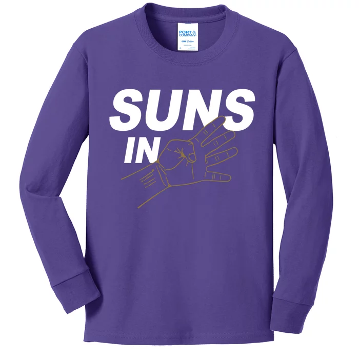 Suns In 4 Playoff Basketball Kids Long Sleeve Shirt