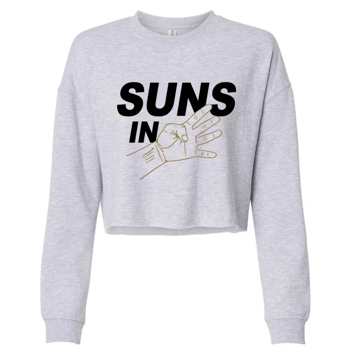 Suns In 4 Playoff Basketball Cropped Pullover Crew