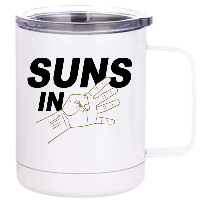 Suns In 4 Playoff Basketball Front & Back 12oz Stainless Steel Tumbler Cup