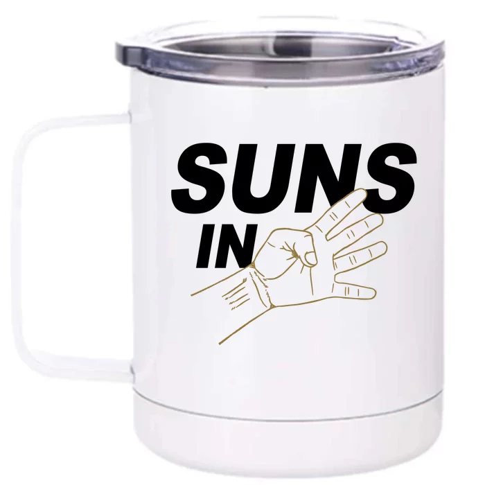 Suns In 4 Playoff Basketball Front & Back 12oz Stainless Steel Tumbler Cup