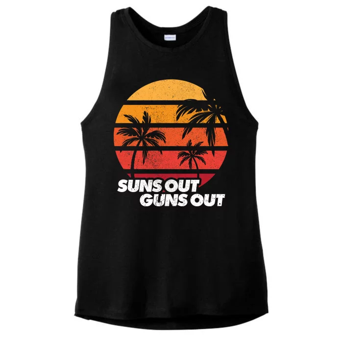 Suns Out Guns Out Ladies Tri-Blend Wicking Tank