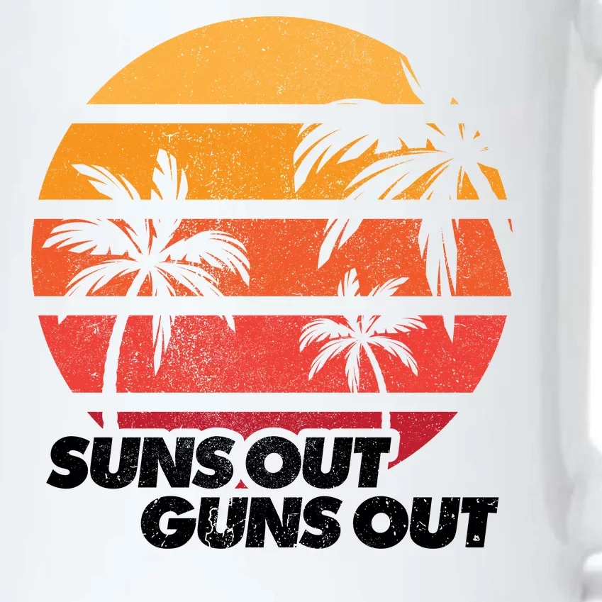 Suns Out Guns Out Black Color Changing Mug