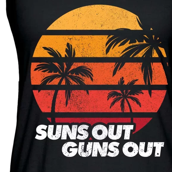 Suns Out Guns Out Ladies Essential Flowy Tank