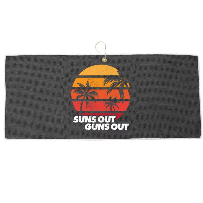 Suns Out Guns Out Large Microfiber Waffle Golf Towel