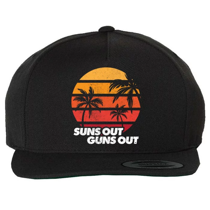 Suns Out Guns Out Wool Snapback Cap