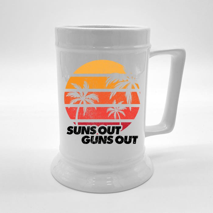 Suns Out Guns Out Front & Back Beer Stein