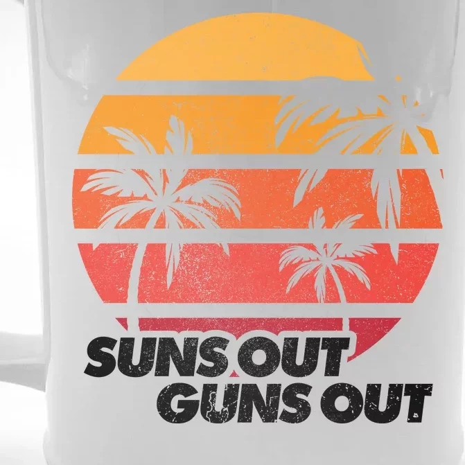 Suns Out Guns Out Front & Back Beer Stein