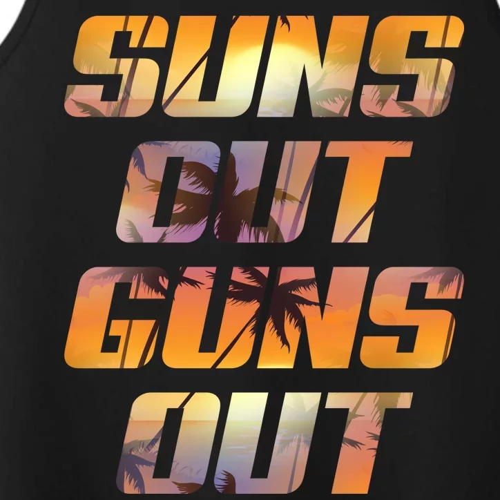 Suns Out Guns Out Summer Performance Tank