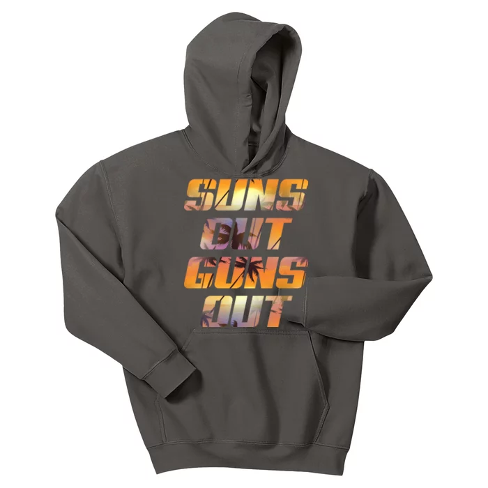 Suns Out Guns Out Summer Kids Hoodie