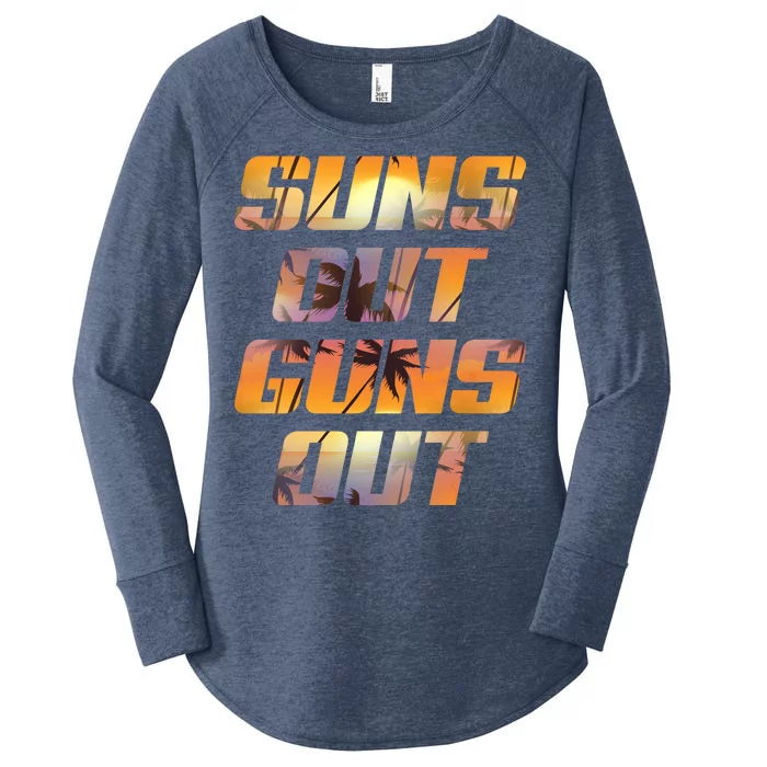 Suns Out Guns Out Summer Women's Perfect Tri Tunic Long Sleeve Shirt