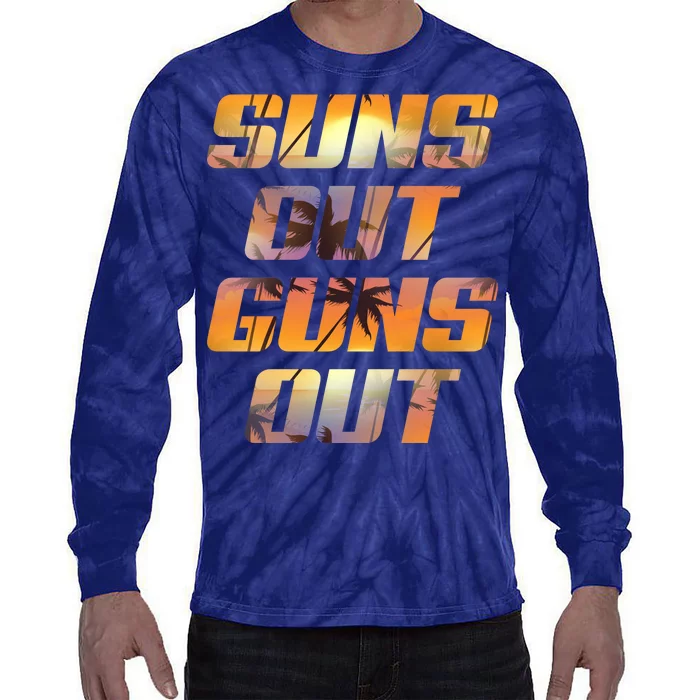 Suns Out Guns Out Summer Tie-Dye Long Sleeve Shirt