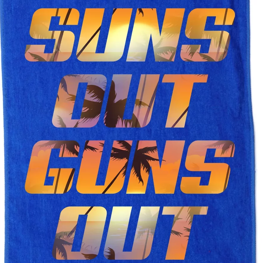 Suns Out Guns Out Summer Platinum Collection Golf Towel