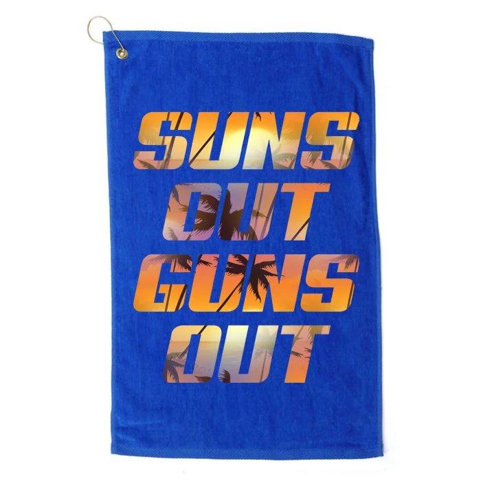 Suns Out Guns Out Summer Platinum Collection Golf Towel