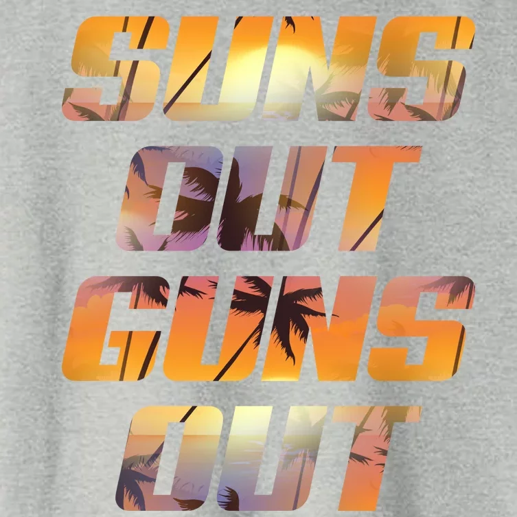 Suns Out Guns Out Summer Women's Crop Top Tee