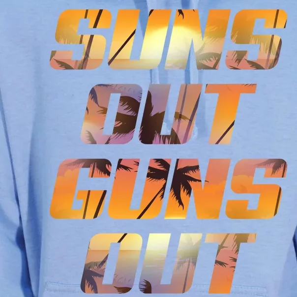 Suns Out Guns Out Summer Unisex Surf Hoodie