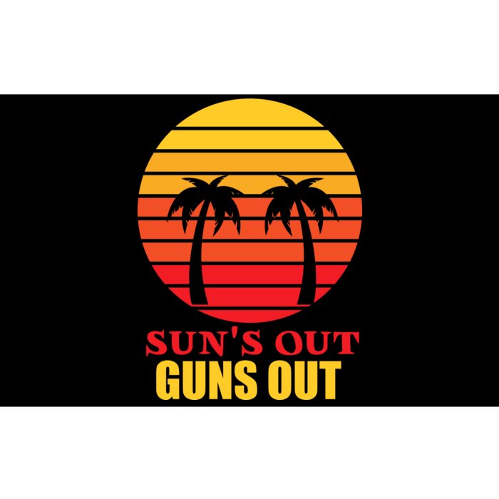 Sun's Out Guns Out Summer Party Bumper Sticker