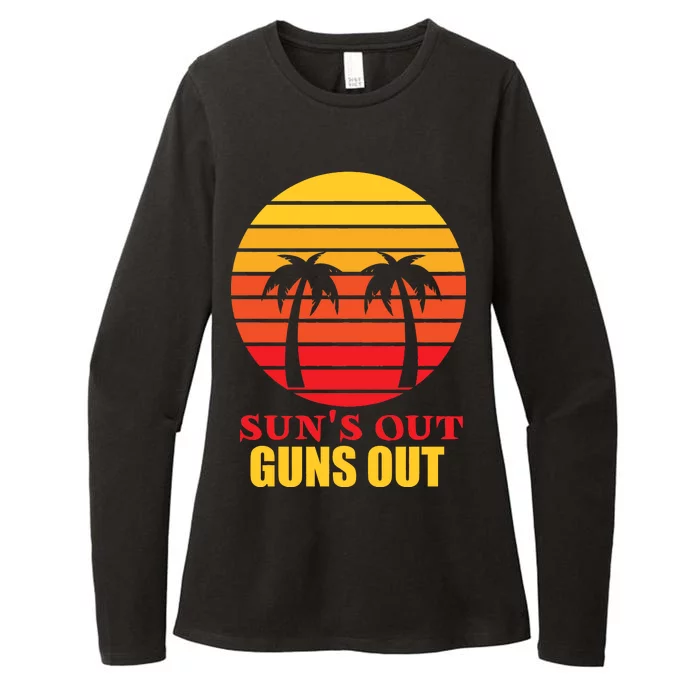 Sun's Out Guns Out Summer Party Womens CVC Long Sleeve Shirt