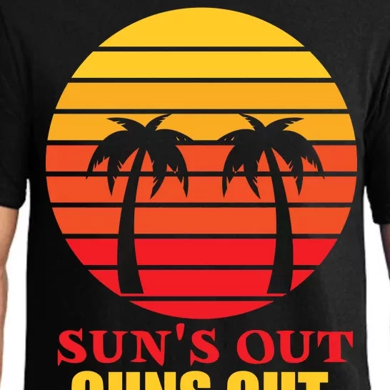 Sun's Out Guns Out Summer Party Pajama Set